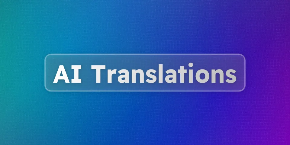 A beautiful cover image with the text "AI Translations"