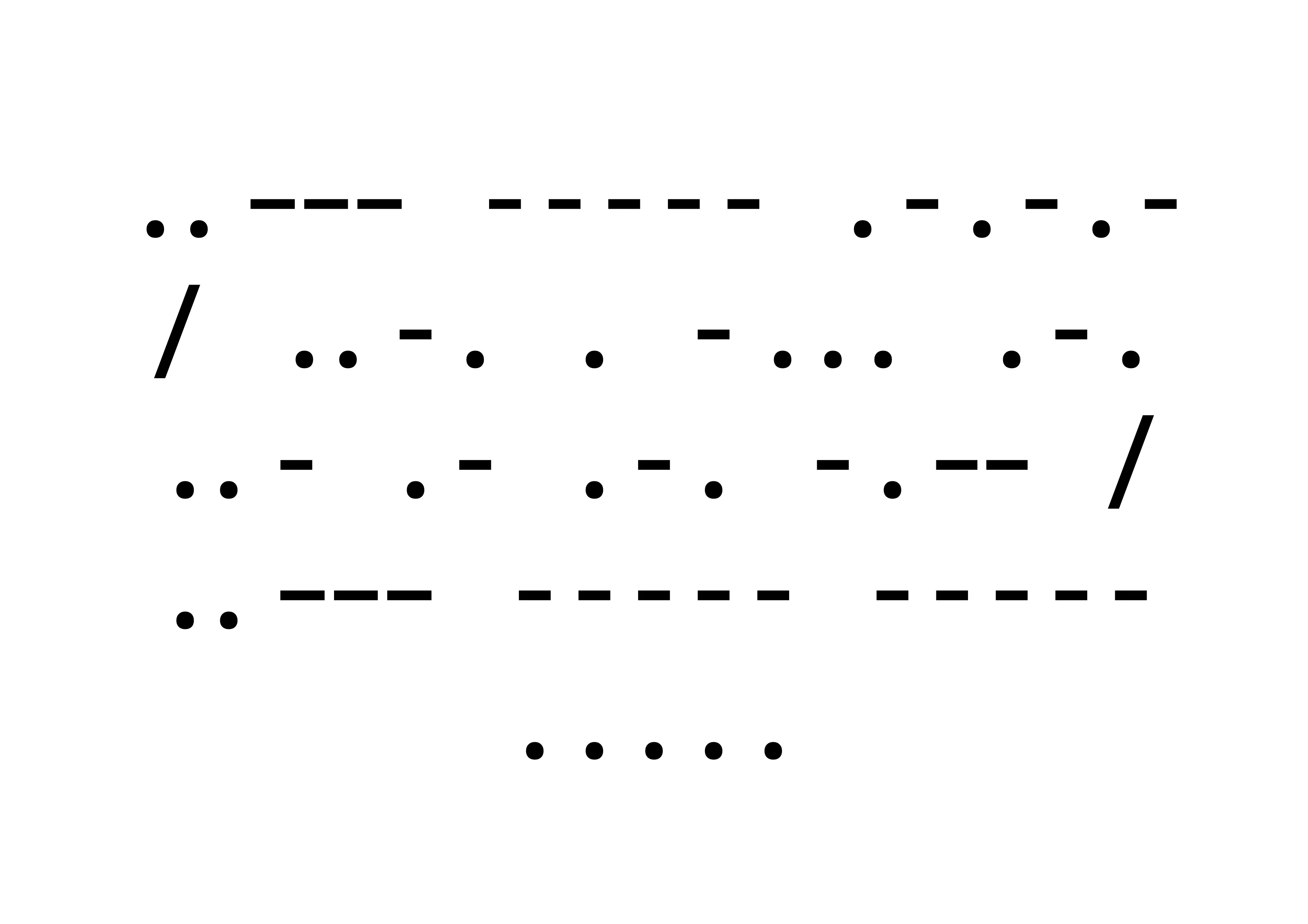 Morse code for '20. FEBRUARY 2005'.