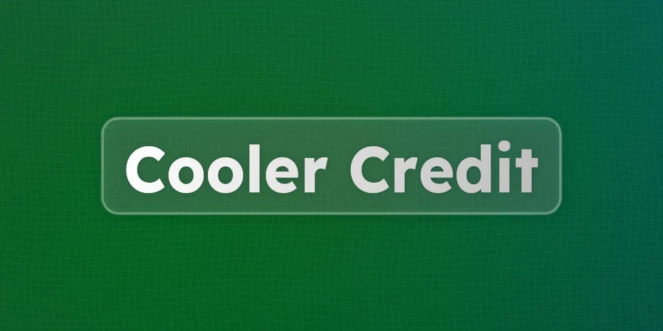 A beautiful cover image with the text "Cooler Credit"